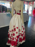 Sherri Hill | size 2 | white with red roses