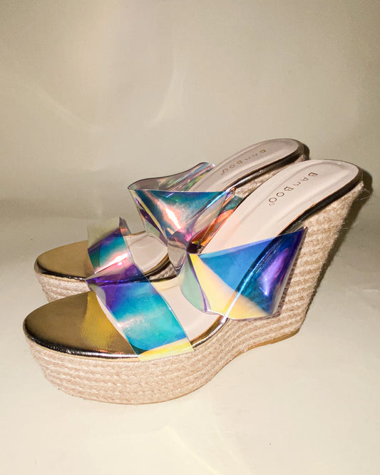 Bamboo Iridescent Wedges