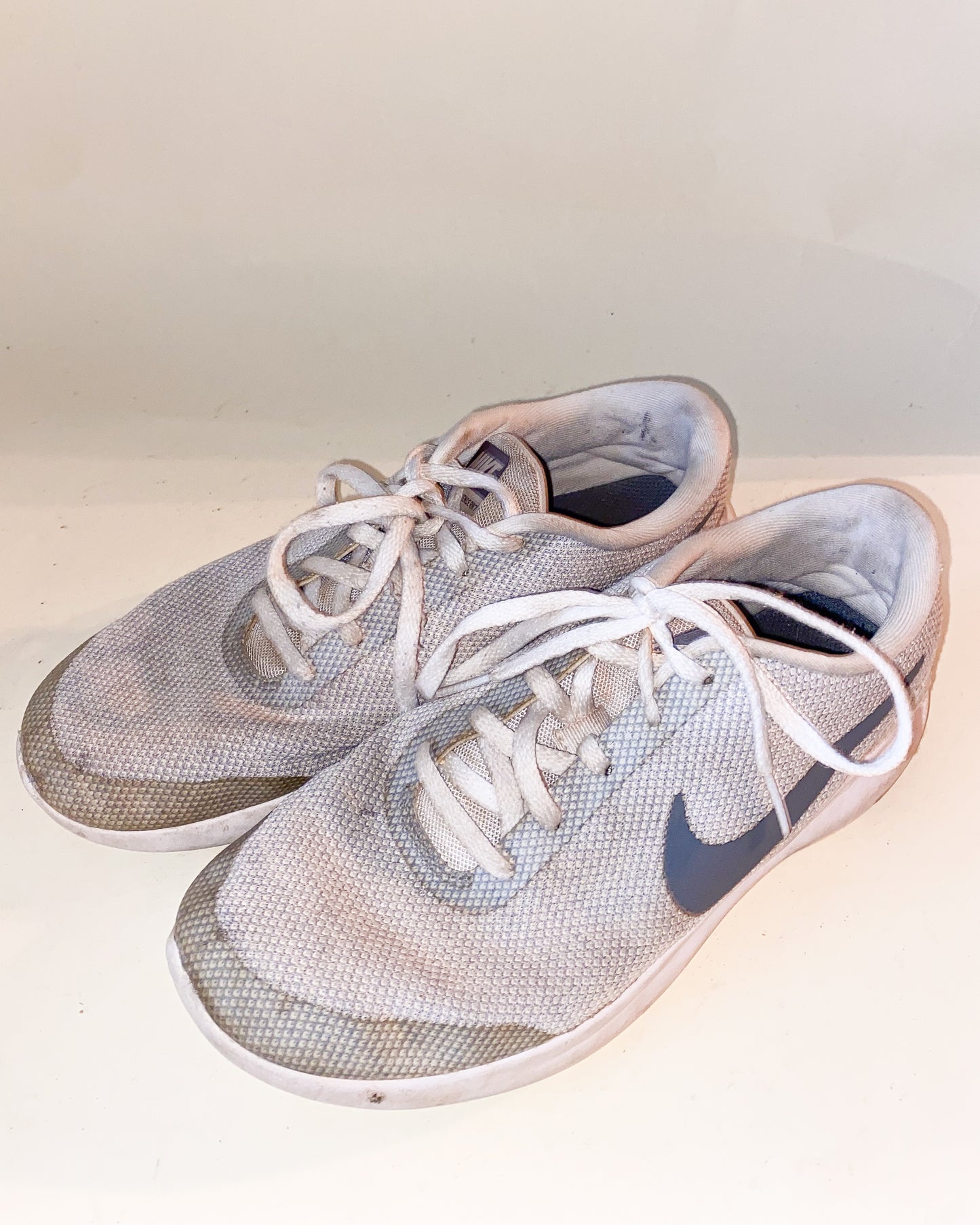 White and Charcoal Nike Sneakers