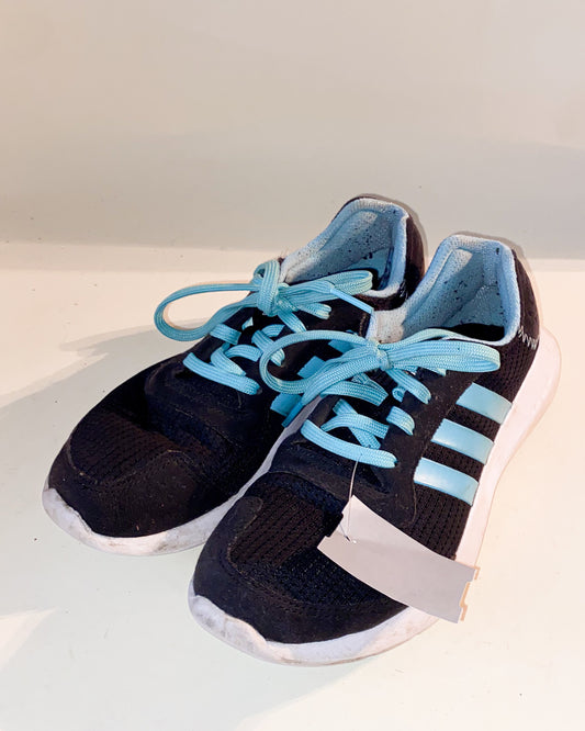 Adidas Black and Blue Lace Up Sneakers