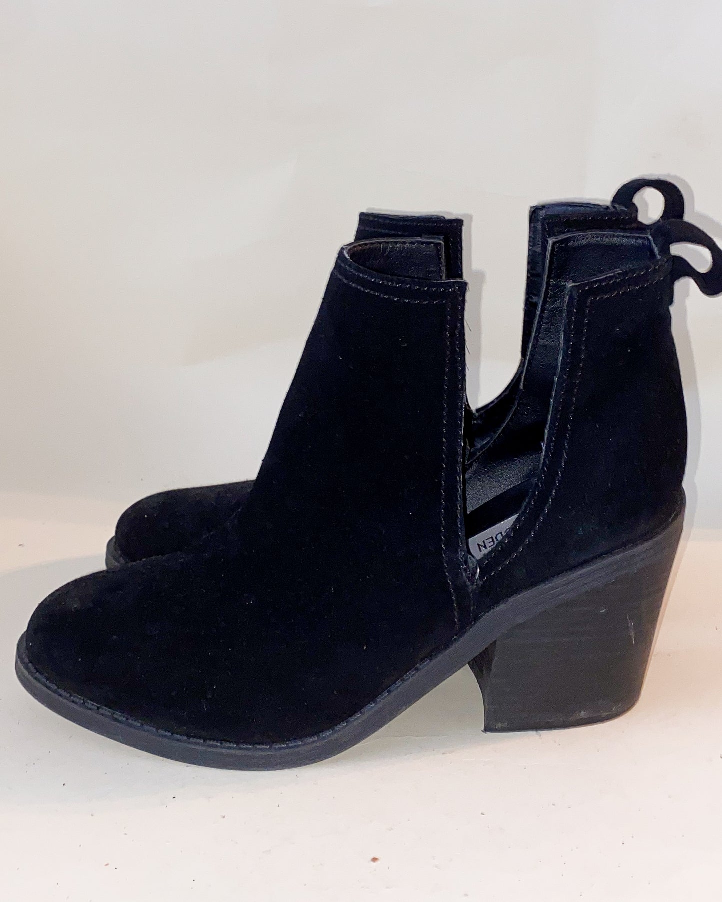 Steve Madden Black Suede Ankle Boots