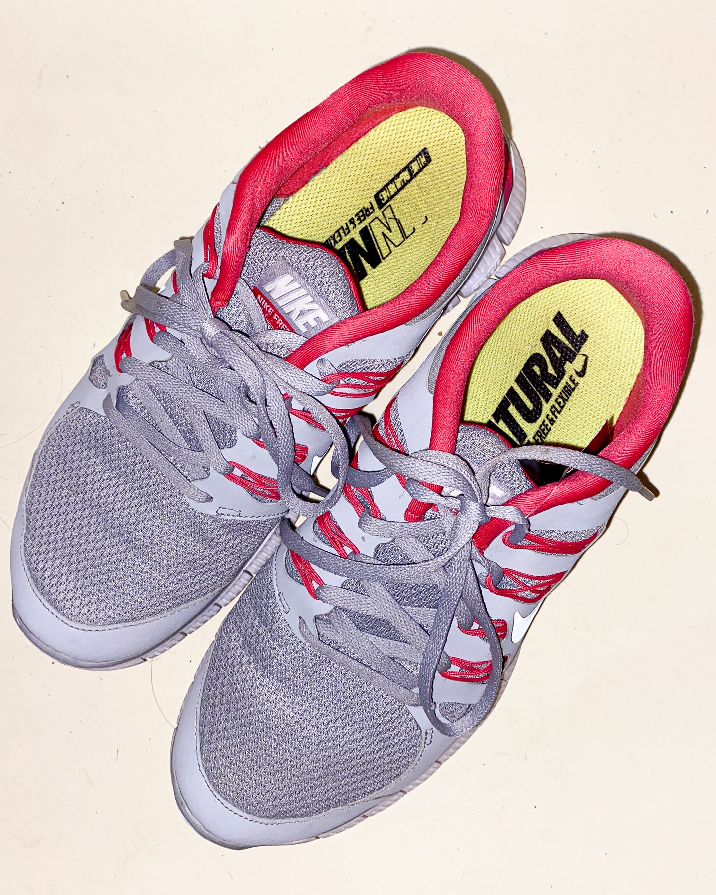 Grey and Pink Nike Sneakers