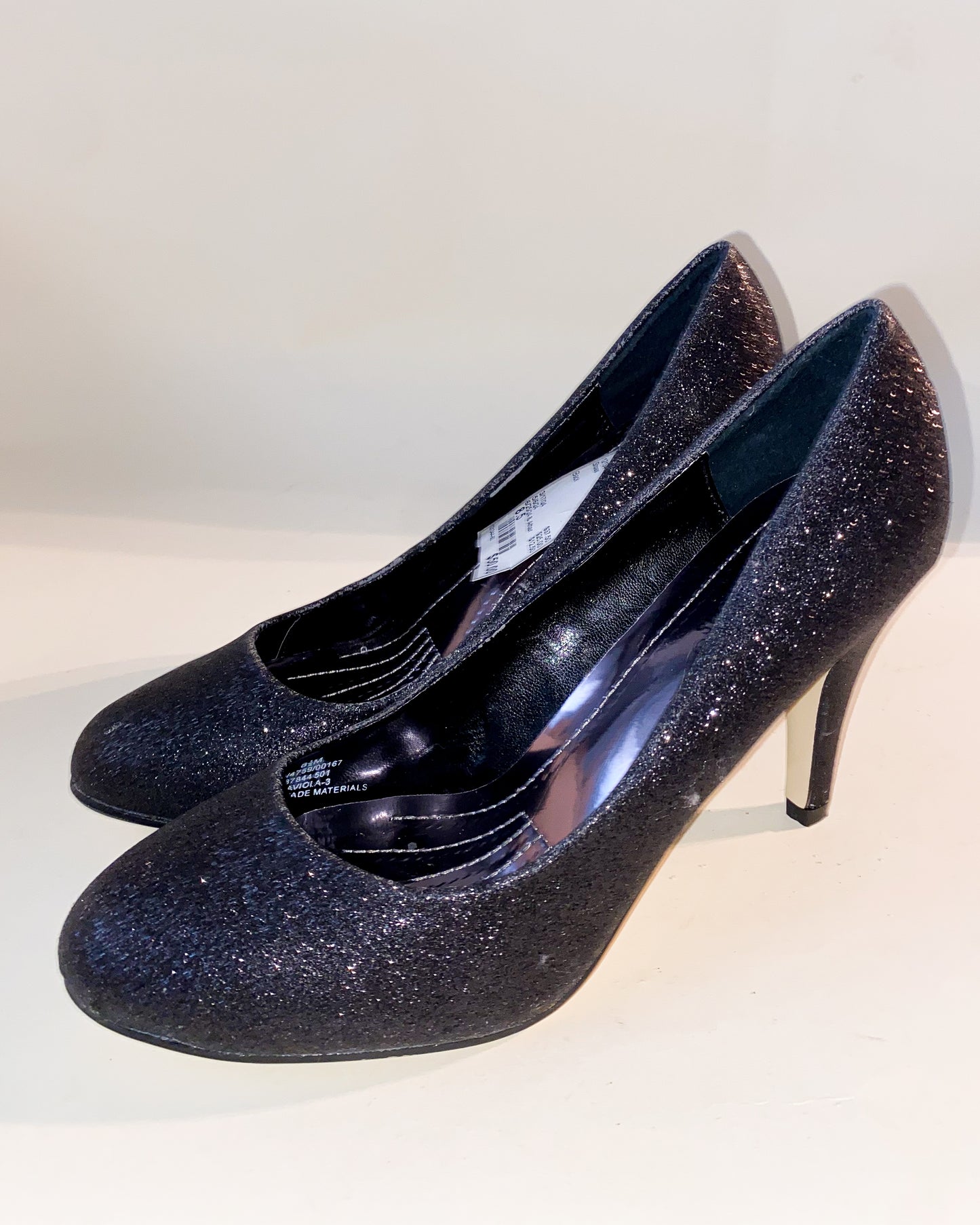 Black Glittered Pierre Dumas Heels