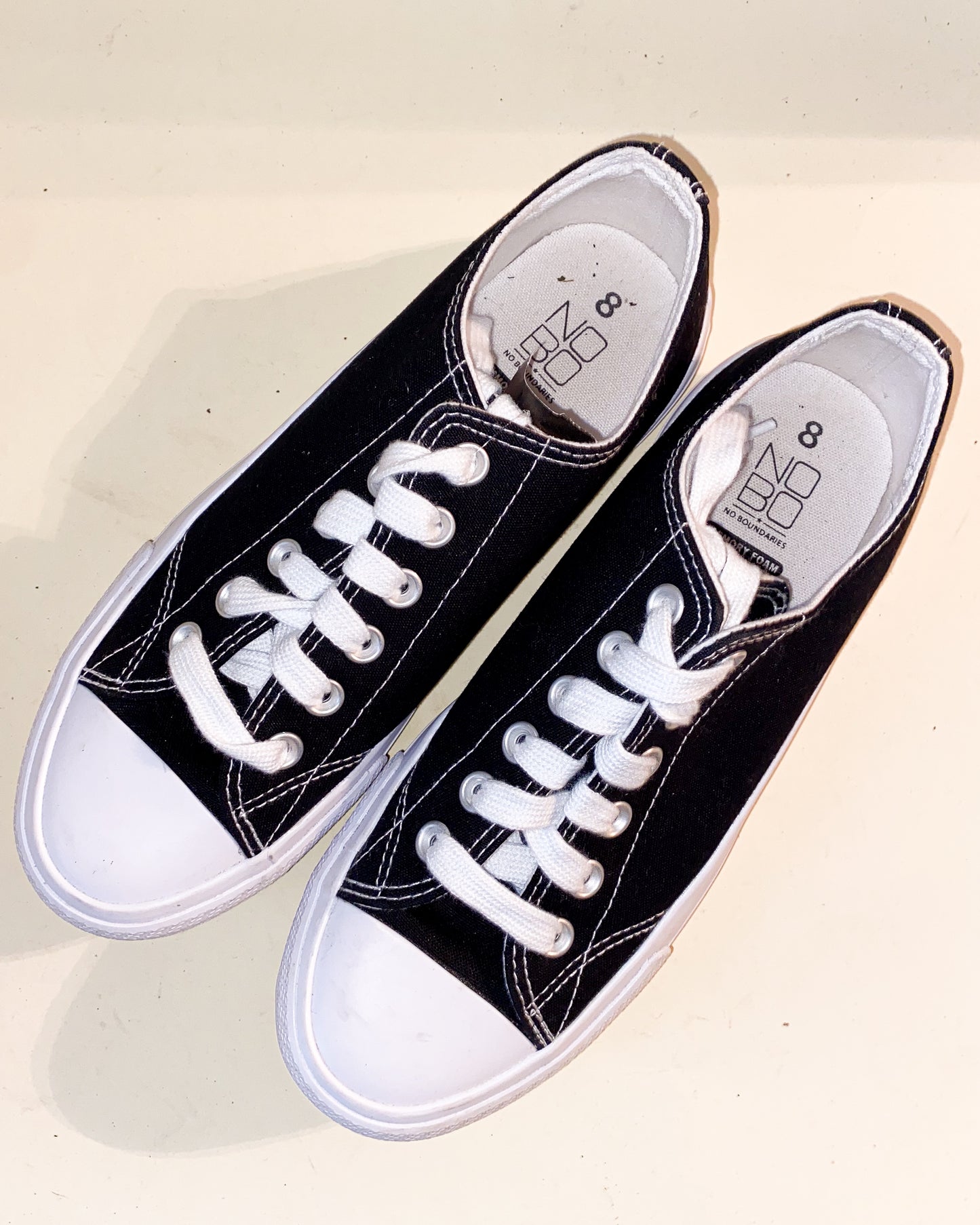 Black and White NOBO Sneakers