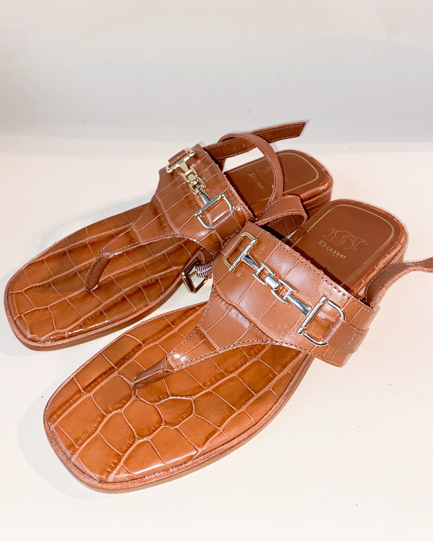 Faux Leather Tan Sandals