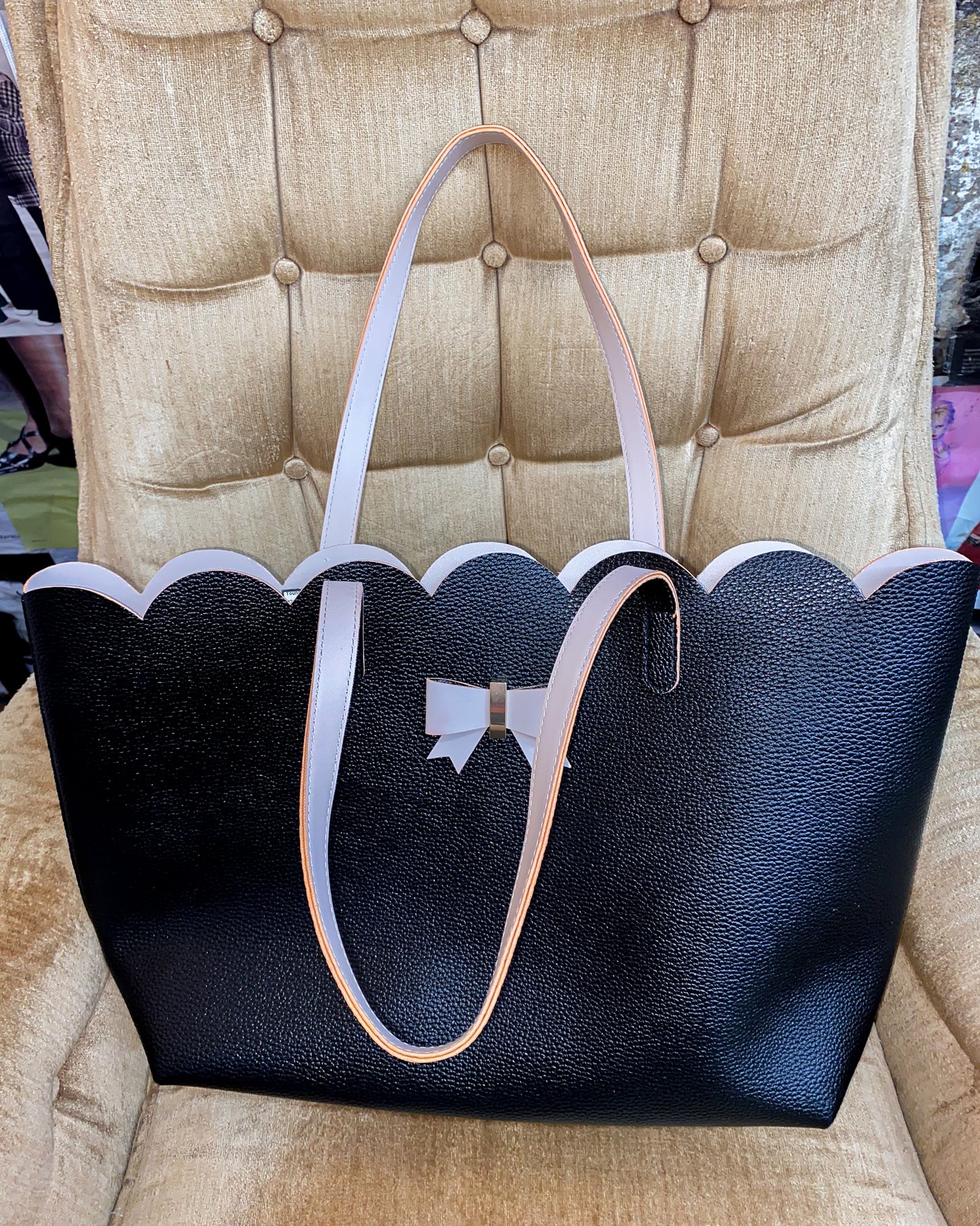 Black Bow Laptop Purse