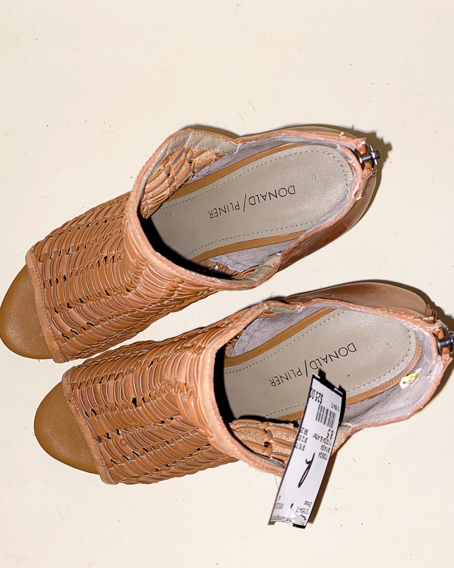 Wicker Woven Styled Donald Pliner Leather Shoes