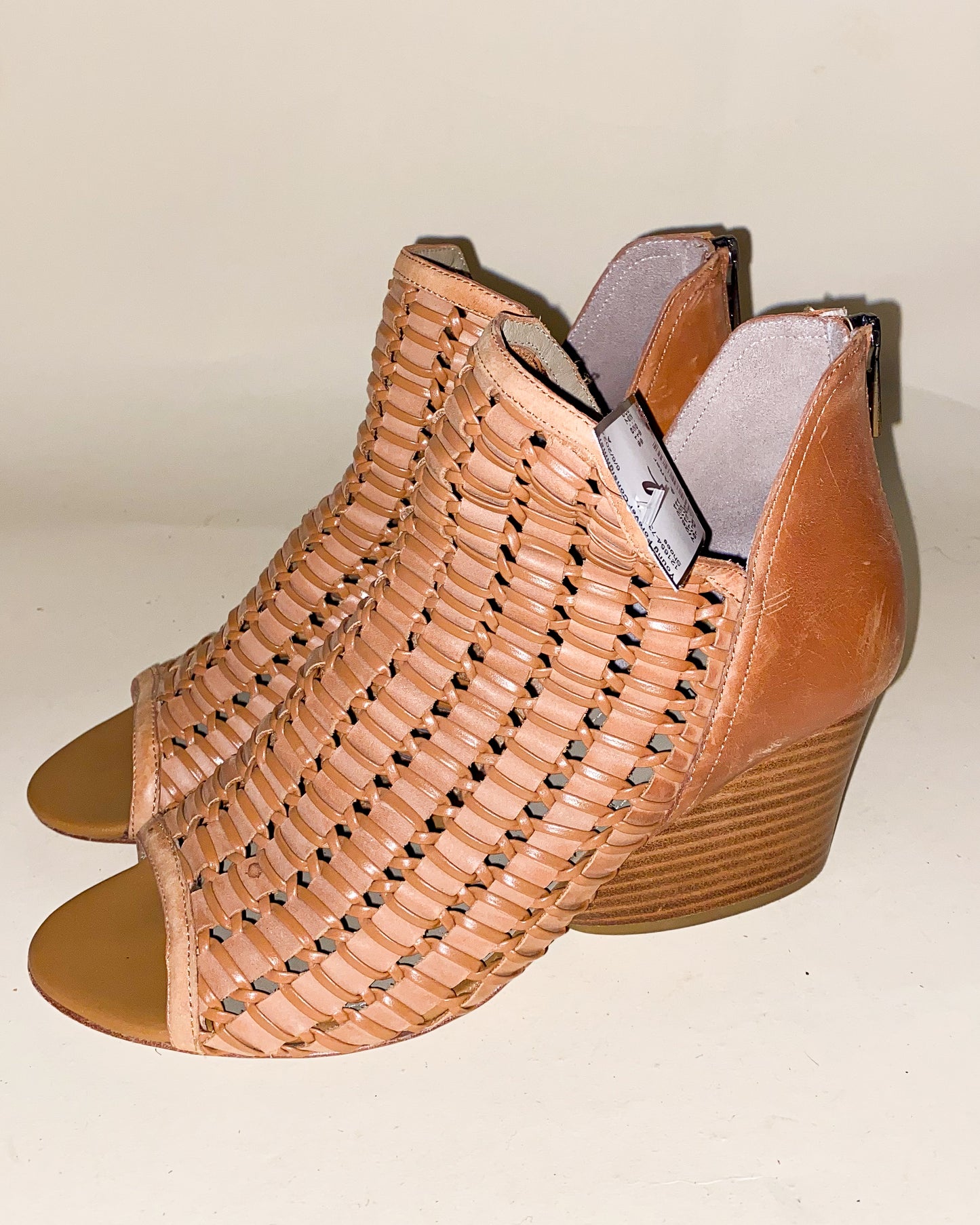 Wicker Woven Styled Donald Pliner Leather Shoes