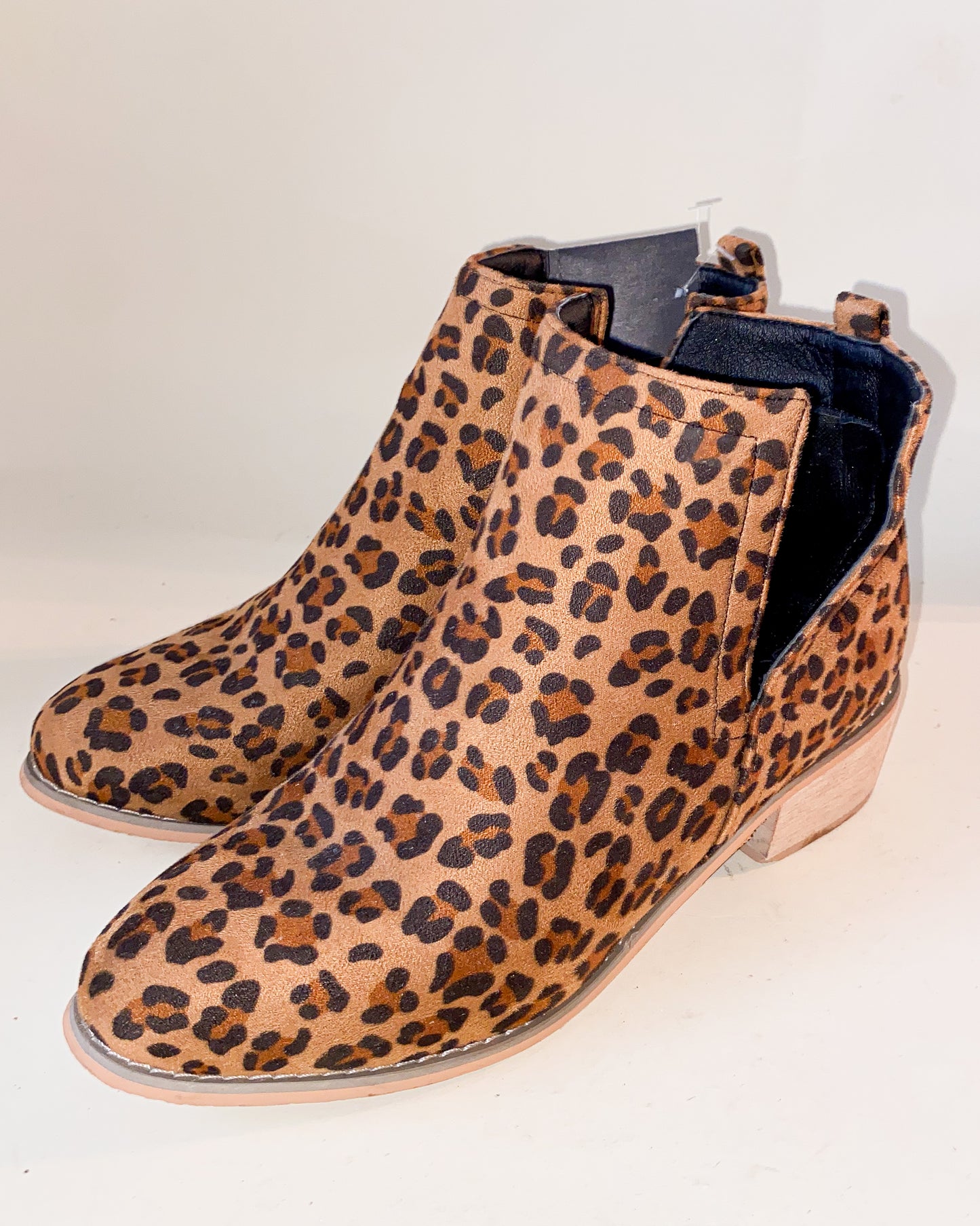 Cheetah Print Heeled Ankle Boots