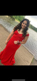 Size 12 | Red Off-The-Shoulder Gown