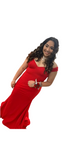 Size 12 | Red Off-The-Shoulder Gown
