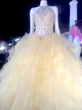 Mori Lee | Size 4 | yellow corset pageant dress