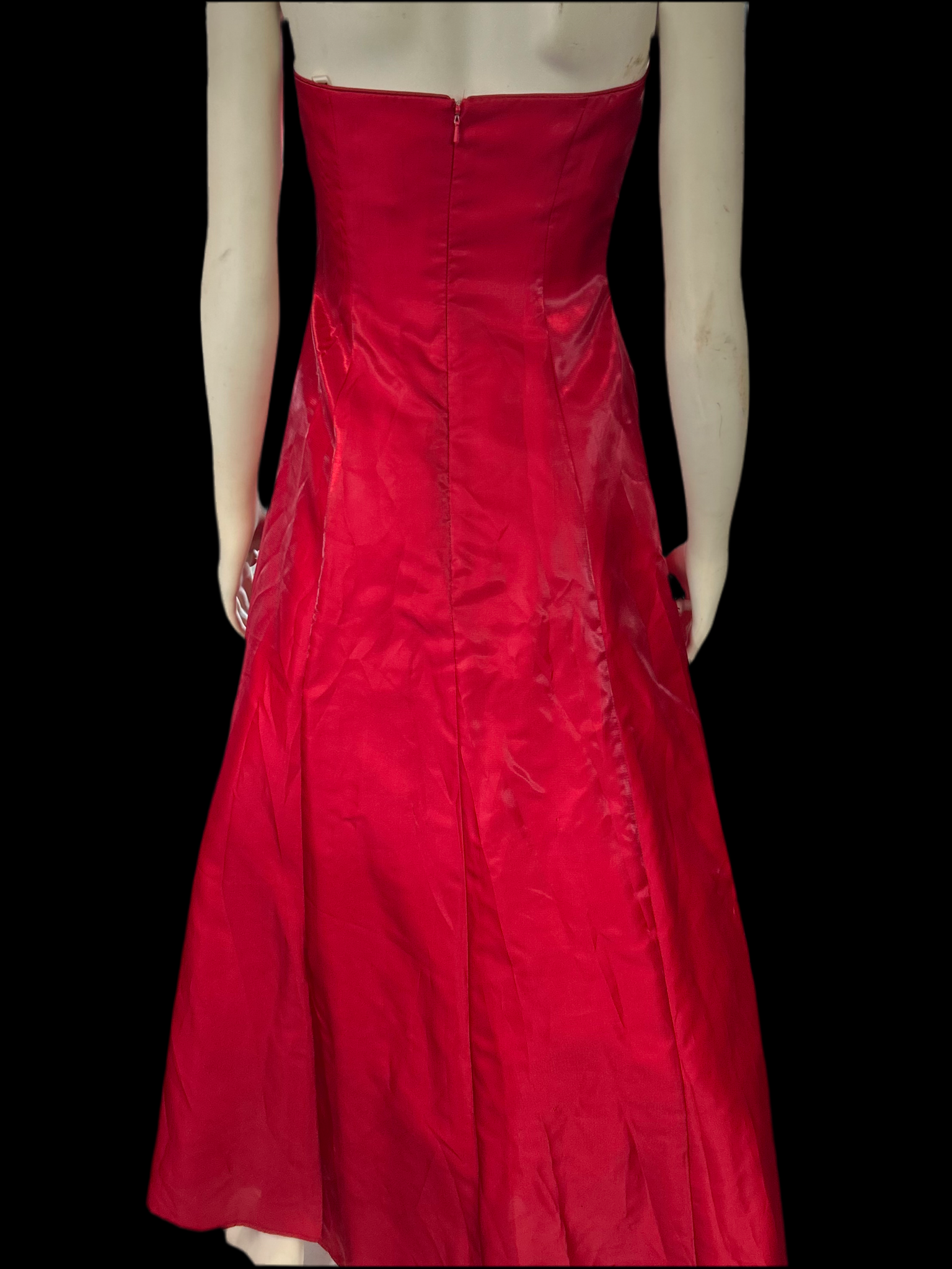 morgan and co red dress Morgan & Co. by Linda Bernell Vintage Prom Red Maxi Dress