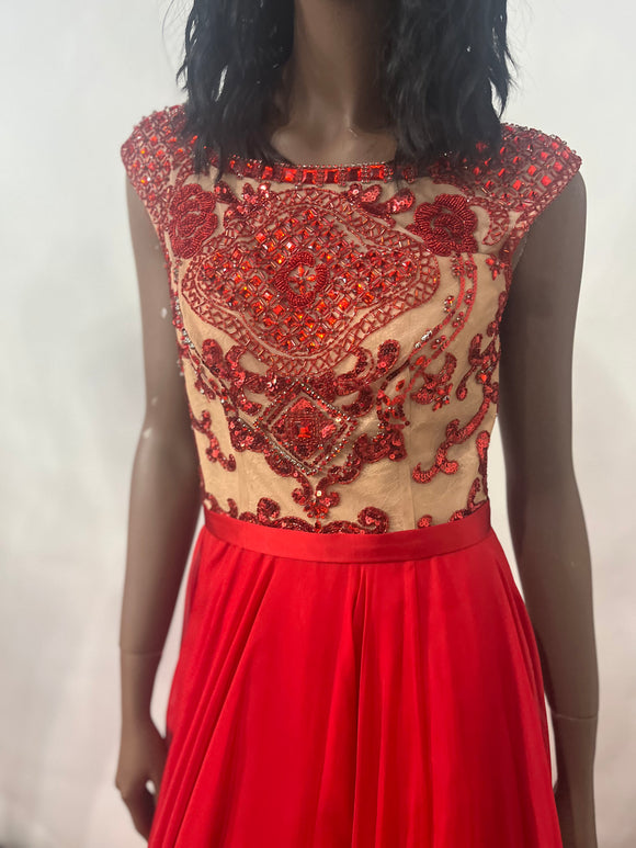Sherri Hill Prom Dress | size 8 | red gown