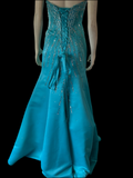 Morilee Size 7/8 Turquoise Formal