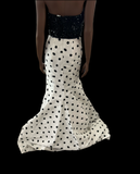 Sherri Hill Size 8 Black & White Polka Dot Formal