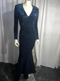 Johnathon Kay | size 2 | long sleeve black/blue formal gown