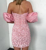 Size 0 | pink short prom dress