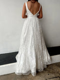 Sherri Hill Size 4 White & Silver Formal