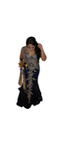 Size 12/14 ~ Navy with gold embroidery