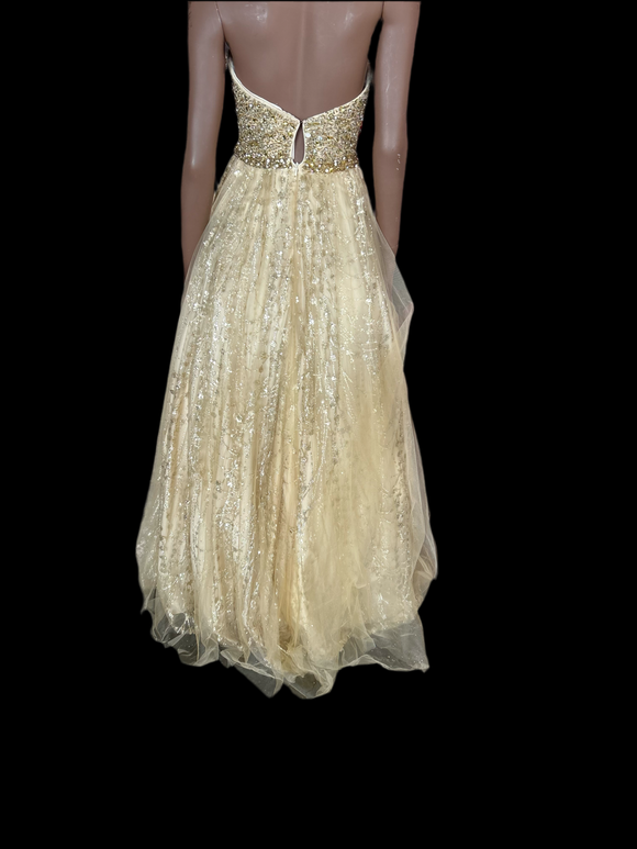 Rachel Alan Size 0 Gold Formal