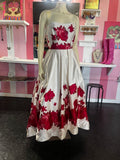 Sherri Hill | size 2 | white with red roses