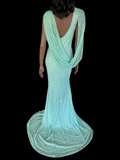 Shimmery Mint Green Size 6 Formal