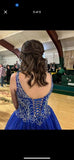 Royal Blue Ball Gown with Lace Up Corset | size 12