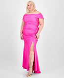Pink Off-the-Shoulder Formal Gown | Size 17