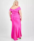 Pink Off-the-Shoulder Formal Gown | Size 17