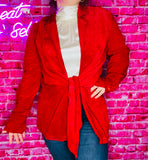 Red Suede Coat | Large
