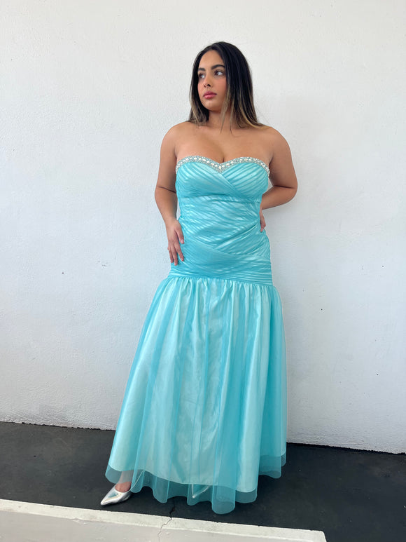 Prom Dress | Size 13/14 | Turquoise Mermaid