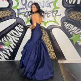 Prom Dress | Size 8 | Mac Duggal Navy Blue Mermaid