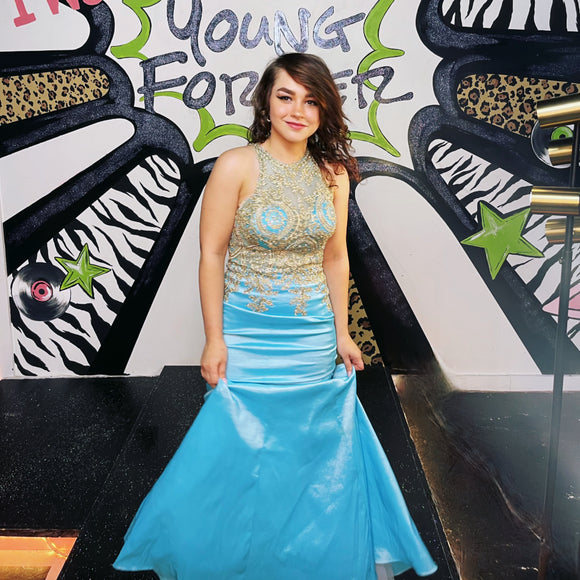 Prom Dress | Size 4 | Royal Queen Turquoise